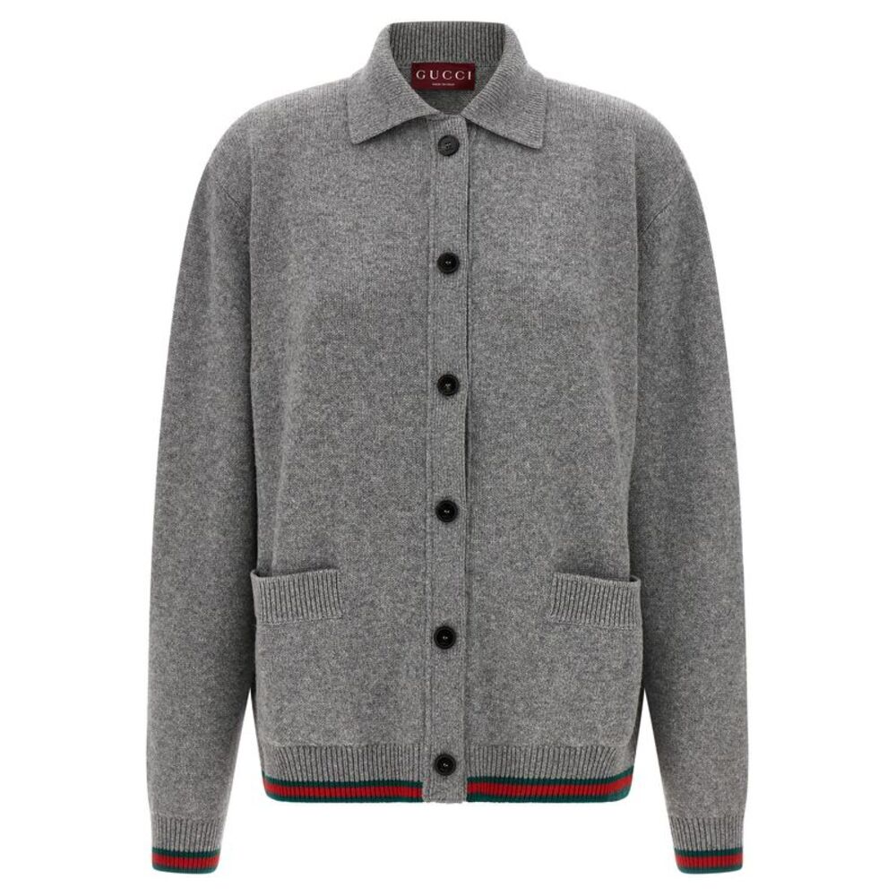 Gucci Gray Wool Women's Cardigan